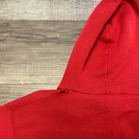 Vintage University of Las Vegas UNLV Rebels Red Mens L Collegiate Hoodie 90s - Picture 5 of 8